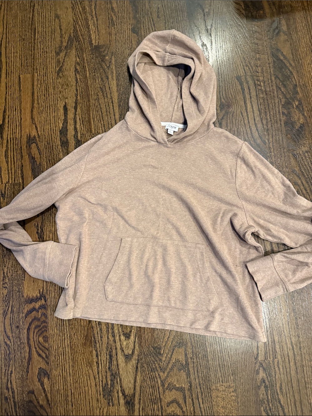 J crew large brown Women's cozy lounge  Hooded Pullover
